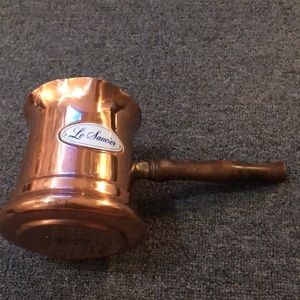 Le Saucier vintage coffee pot with wooden handle